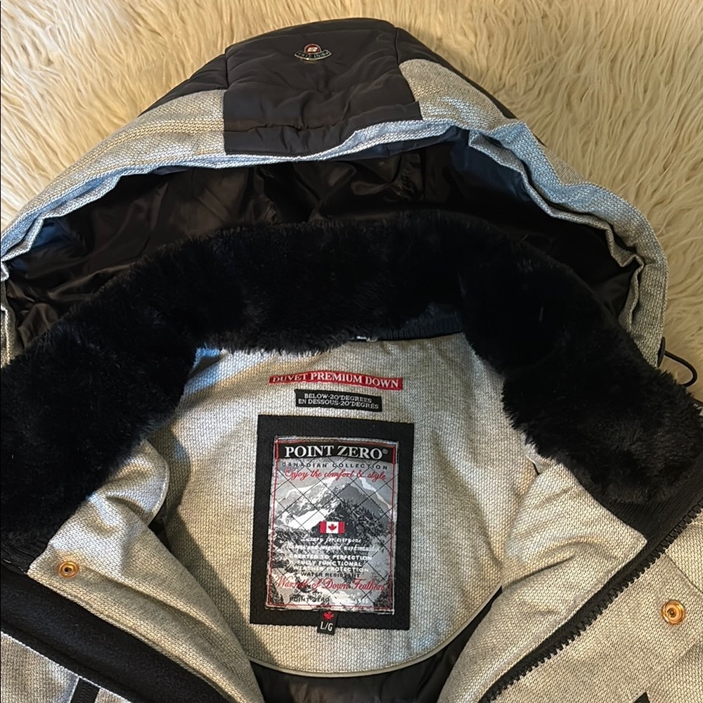 Point Zero Gray Puffer Jacket - image 2